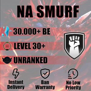 Buy Level 30 NA Unranked League Smurf Account with 30k+ Blue Essence