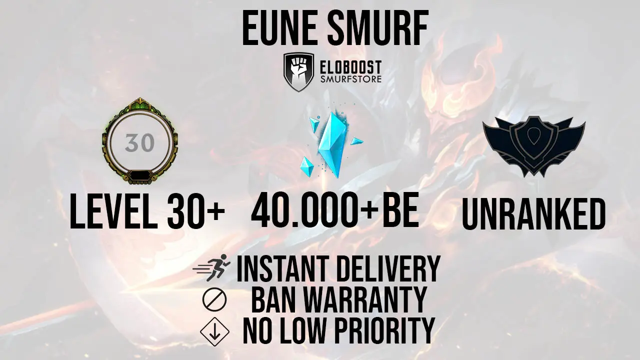 EUNE LoL Account - Unranked Smurf Level 30