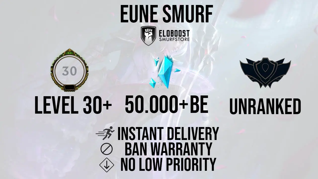 EUW EUNE Fresh Smurf LoL Acc League of Legends Unranked Unverified