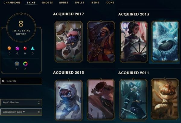 EUW Gold 4 Skins