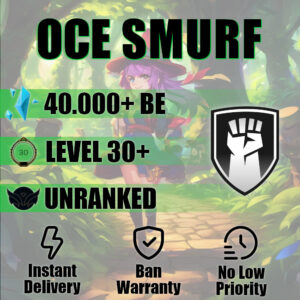 Buy OCE League of Legends LvL 30+ Accounts, Unranked with 40k Blue Essence