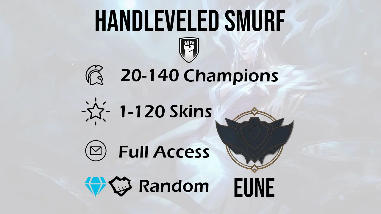 EUNE Hand Leveled Accounts Level 30 20+ Champions