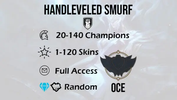 oce hand leveled lol accounts level 30