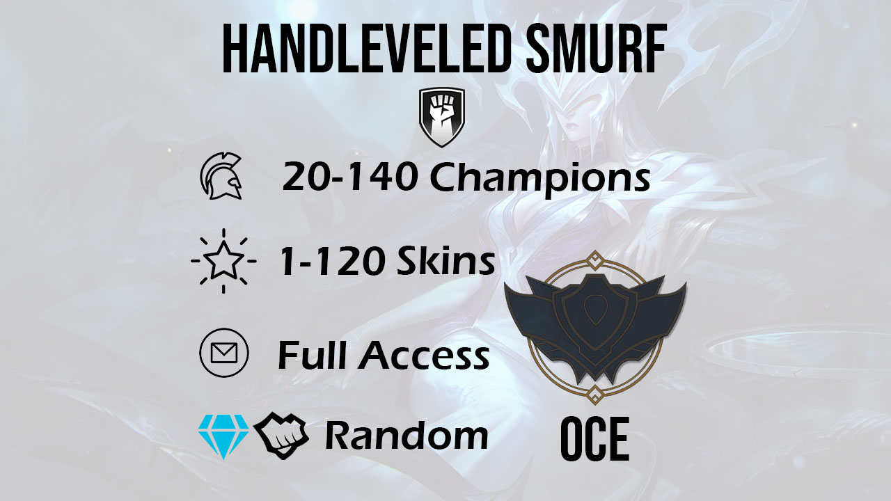 LOL Smurf OCE Account Shop - Purchase Level 30 Accounts