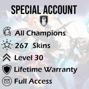 league of legends account all champions 267 skins