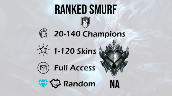 na ranked silver lol smurf accounts with champions