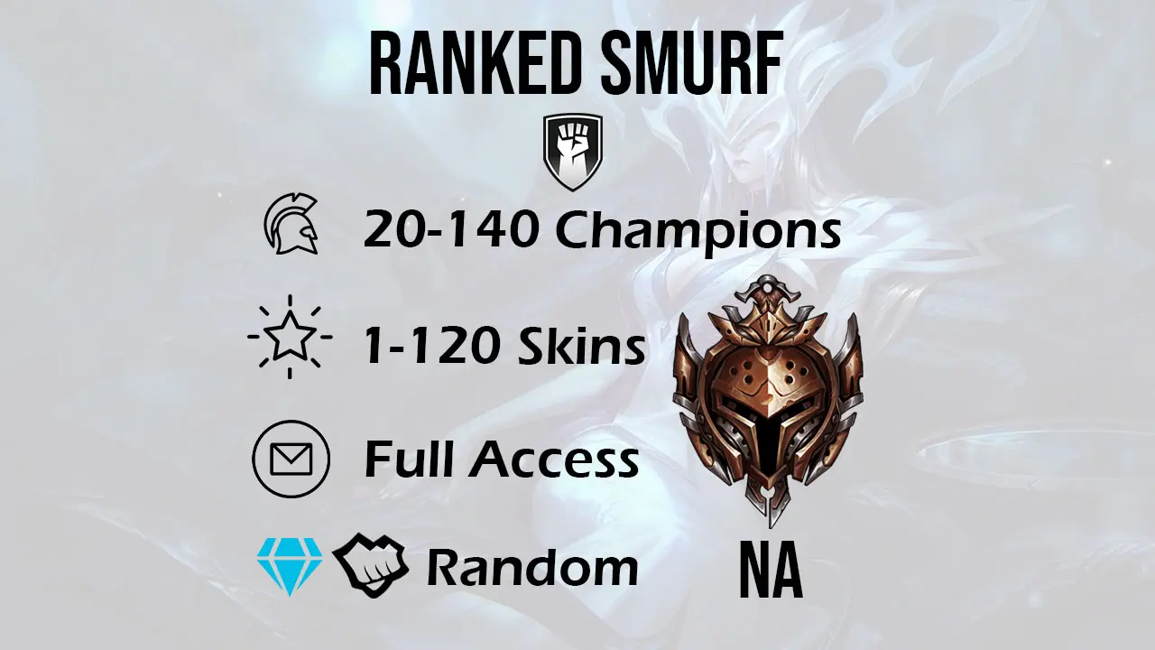 Bronze LoL Smurf Accounts 20-140 Champions